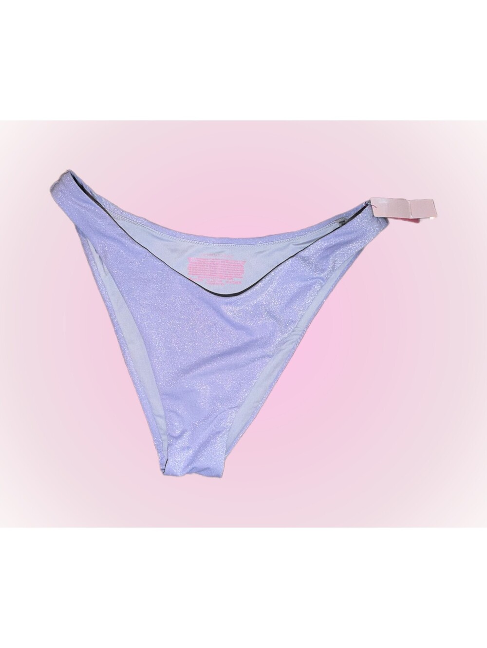 Victoria’s Secret Lavender Shimmer High Leg Bikini Bottom Size XL | Extra Large